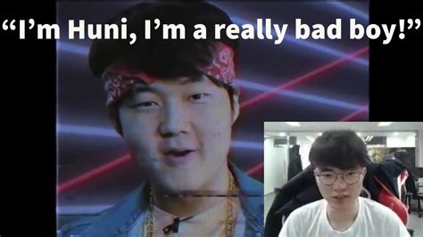 faker watches huni commercial|1v1 Huni vs Bang .